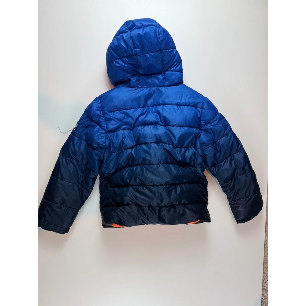 Rokka&Rolla Boys‎ Blue Ombre Puffer Jacket Fleece Lined Hooded Coat Size M 8